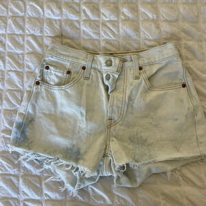 Levi’s acid wash cutoff denim shorts